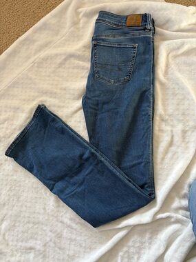 American Eagle Women's Jeans Size 10 XLong Super Stretch Hi-Rise Boot Cut